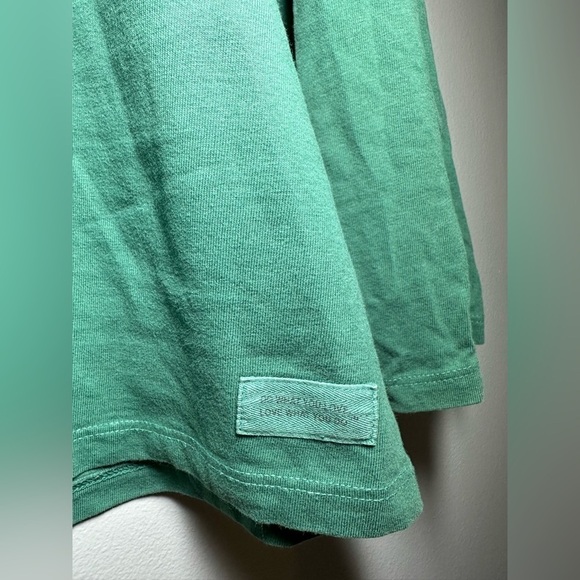 Life is Good Women’s Sz XXL Green Long Sleeve T-Shirt V-neck HEART TREE FLAG - Picture 5 of 7